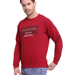 Cantabil Maroon Printed Sweatshirt image 3
