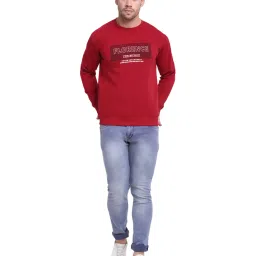 Cantabil Maroon Printed Sweatshirt image 5