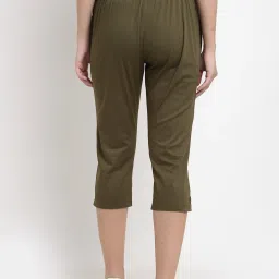 BRINNS Olive Mid Rise Cropped Capris image 2