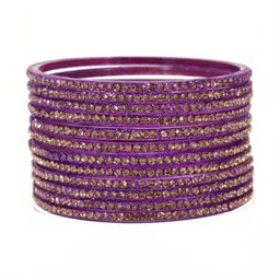 SAND Set Of 12Purple Glass Zircon Bangle-image-60