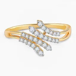 GIVA 18k Yellow Gold Style Icon Lab Grown Diamond Ring image 2