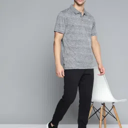 ALCIS Black Melange Regular Fit Sports Polo T-Shirt image 5