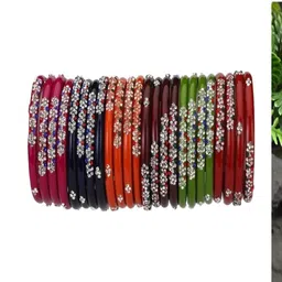 SOMIL Set Of 36 Stone-Studded Bangles-picture-33
