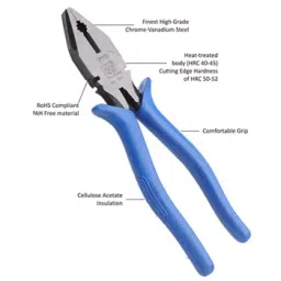 Pye 205 mm PYE-908FI Fully Insulated Combination Plier image 2