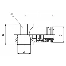 RS PRO Banjo Tube Bodies, M6 Female to Push In 4 mm, Threaded-to-Tube Connection Style, 1761850 image 3