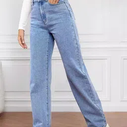 KPOP Women Regular Fit Mid-Rise Jeans image 2