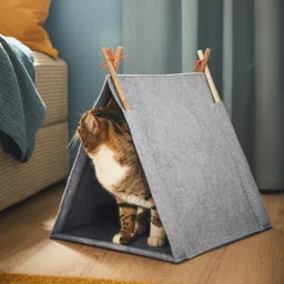 ikea utsådd Cat house, grey/felt image 4