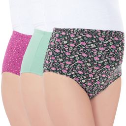 Bella Mama Cotton Elastane High Coverage Printed Panty Set (Colour May Vary)-picture-11