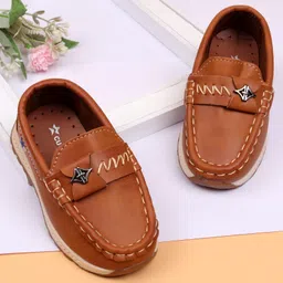 Cute Walk by Babyhug Slip On Solid Loafers - Tan-picture-16