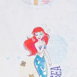 Pantaloons Junior Sleeveless Mermaid Printed Top - White image 3