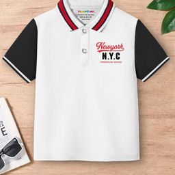 YK X Trampoline Boys Selection Of 2 Polo Collar Applique T-shirt-picture-4