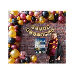 Special You Harry Potter Theme Birthday Decoration Items for kids with Harry Potter Poster and Black, golden and Burgundy balloons with confetti balloons- 66 items image 3