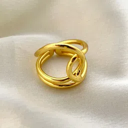 ISHKAARA Gold-Plated Layered Ring image 2