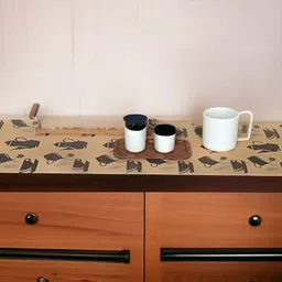 Mopak Decor Brown Set of 1 Regular Shelf Liner Organisers image 3