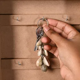 Voncasa Gold, Black & White Rectangular Wooden Key Box image 4