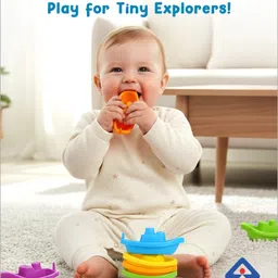 Babyhug Bath Time Floating Boats| Bath Toys for Kids| 10 Boats| Multi-Color Toddler Activity Toy| Baby Tub Toy image 4