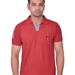 LA MILANO Men Polo Collar Applique Slim Fit T-shirt-picture-27