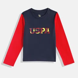U.S. Polo Assn. Kids Boys Colourblocked Pure Cotton T-shirt-picture-42