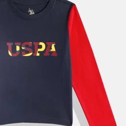 U.S. Polo Assn. Kids Boys Colourblocked Pure Cotton T-shirt image 3