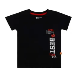 Bodycare Kids Black Cotton Printed T-Shirt-image-25