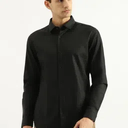 United Colors Of Benetton Black Slim Fit Texture Shirt-image-3