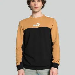 Puma Beige Regular Fit Colour Block Sweatshirt image 1