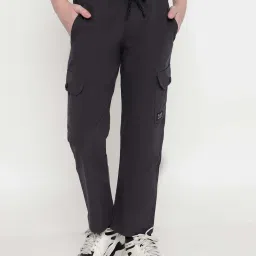 Octave Kids Charcoal Cotton Regular Fit Track Pant image 1