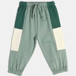 MINIKLUB Boys Green Solid Full Sleeves Jogger image 1