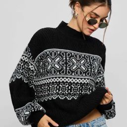 The Souled Store Black Printed Sweaters-picture-14