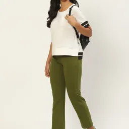 BRINNS Green Regular Fit Mid Rise Knitted Trousers image 4