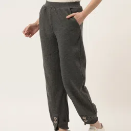 BRINNS Dark Grey Regular Fit Mid Rise Trousers image 3