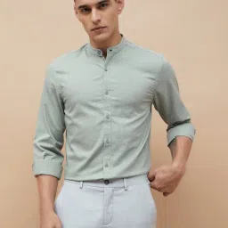 Code By Lifestyle Sage Cotton Regular Fit Shirt image 1