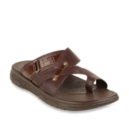 Carlton London Men's Brown Toe Ring Sandals image 1
