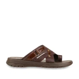 Carlton London Men's Brown Toe Ring Sandals image 2