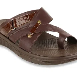 Carlton London Men's Brown Toe Ring Sandals image 4