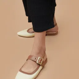 Code by Lifestyle Women's Cream Sling Back Sandals image 1