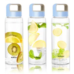 borosil ?Borosil Water Bottle For Hot & Cold Water Set of 3 (Transparent, ?750 ml) image 1