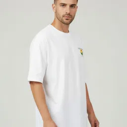 SANDPIPER Men Graphic Printed Round Neck Cotton Oversized T-shirt image 5