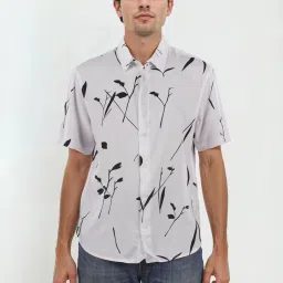 celio Celio* White Regular Fit Printed Shirt image 1