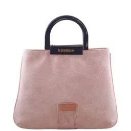 Esbeda Light Pink Solid Handbag-picture-18