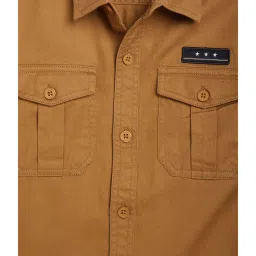 Octave Kids Khaki Solid Shirt image 3