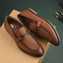 Hitz Men's Tan Formal Loafers image 1