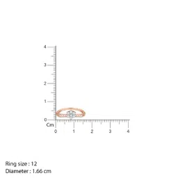 GIVA 18k Rose Gold Peak Elegance Lab Grown Diamond Ring image 4