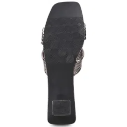 Metro Women's Gun Metal Cross Strap Sandals image 4