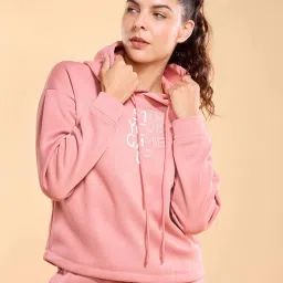 Enamor Peach Printed Sweatshirt image 1
