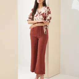 Latin Quarters Rust Printed Jumpsuit image 1