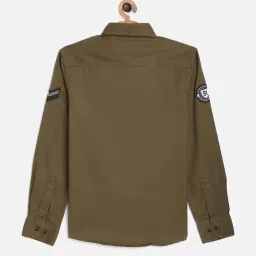 Octave Kids Olive Solid Shirt image 2