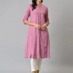 W Pink A Line Kurta image 1