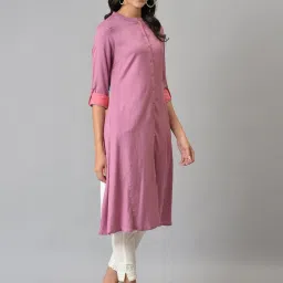 W Pink A Line Kurta image 4