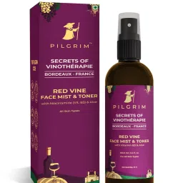 Pilgrim Alcohol Free Red Vine Face Toner Spray with Vitamin B3 and Aloe - 100 ml image 2
